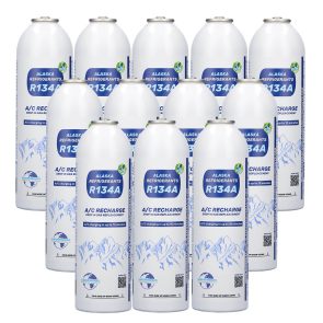 12 x Alaska Refrigerants náhradní chladivo R134a pro vozidla: balení 12 ks pro servisy